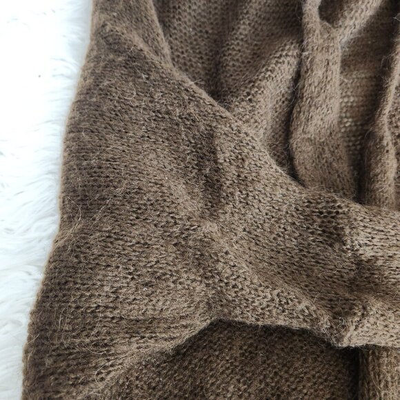 Wooden Ships Open Cardigan Shrug Sweater Women’s Size S/M Wool Mohair Brown - Picture 10 of 12